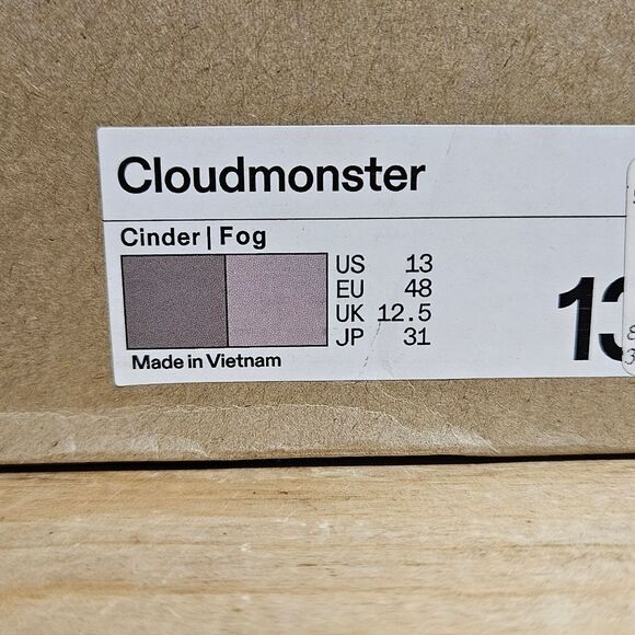 On Cloudmonster Cinder Fog Mens Running Shoe Sneaker - Picture 10 of 11